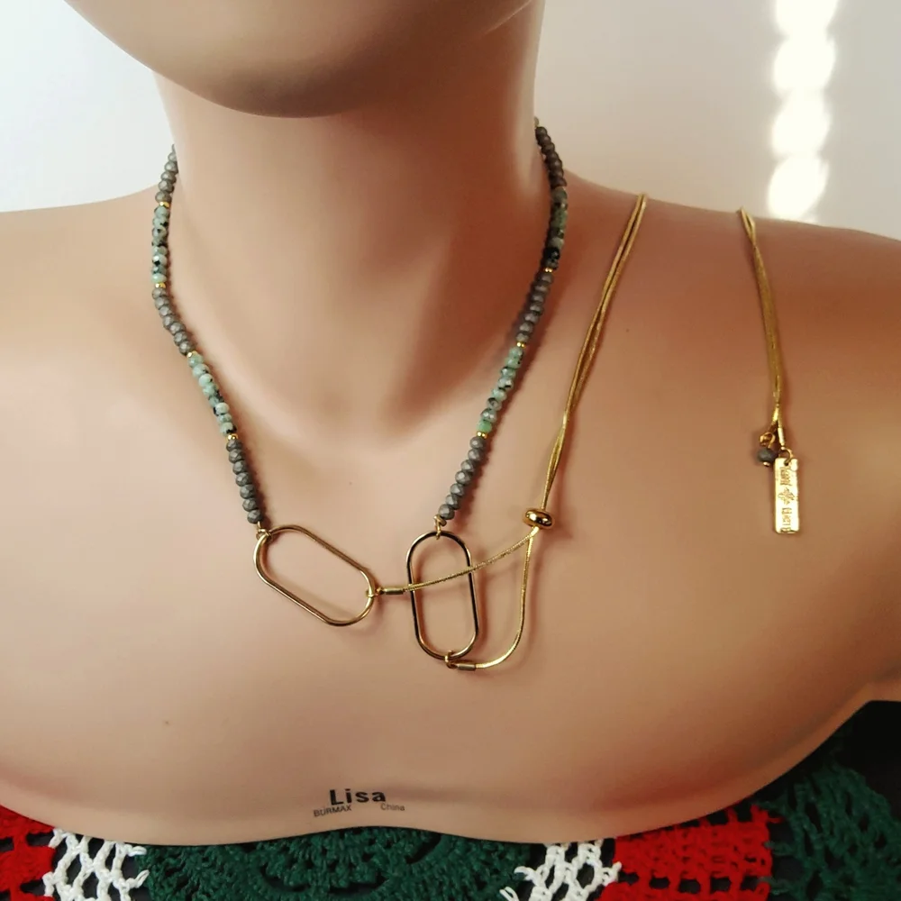 JANE MARIE NWOT goldtone necklace - Picture 1 of 8
